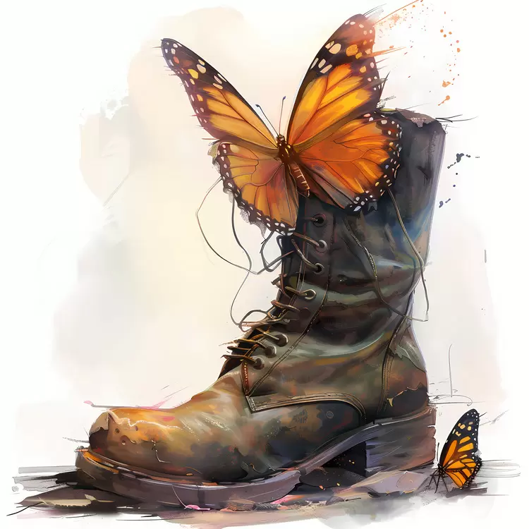 Shadow Shoe boots Watercolor