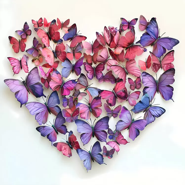 Abstract Decorative Fractal Fanciful Butterflies