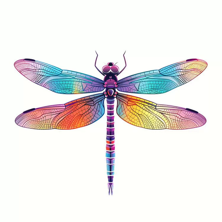 Holographic Dragonfly Insect Colorful