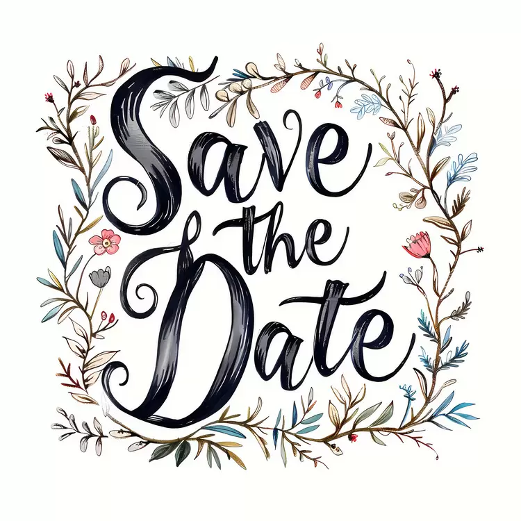 Save the date Wedding stationery Watercolor invitation Calligraphy invitation