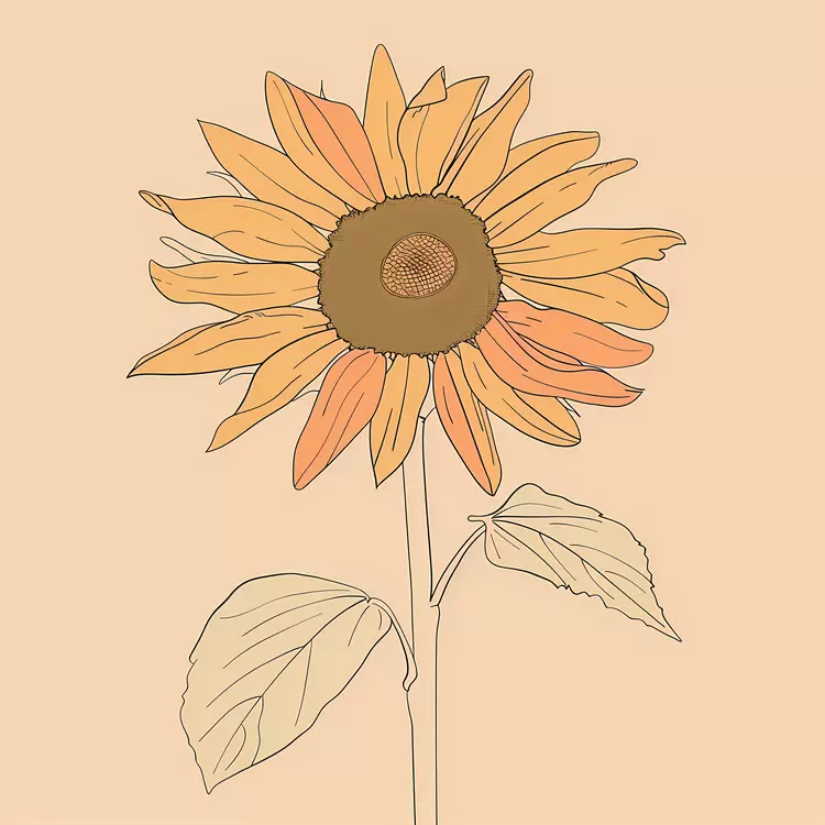 Flowery Vector illustration Hand drawn Bold Petal
