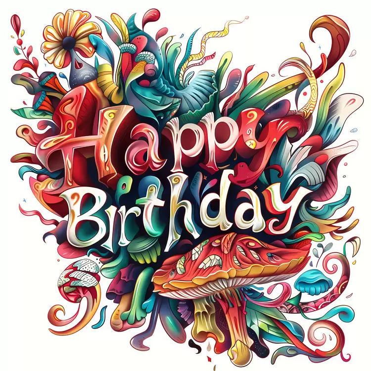 creative whimsical Happy Birthday imaginative joyful