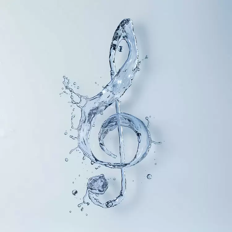 instrument symbol water music note