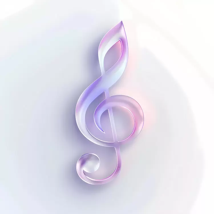 music note silver light notes shimmering