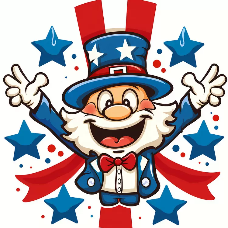 uncle sam american flag patriotic holiday red white and blue