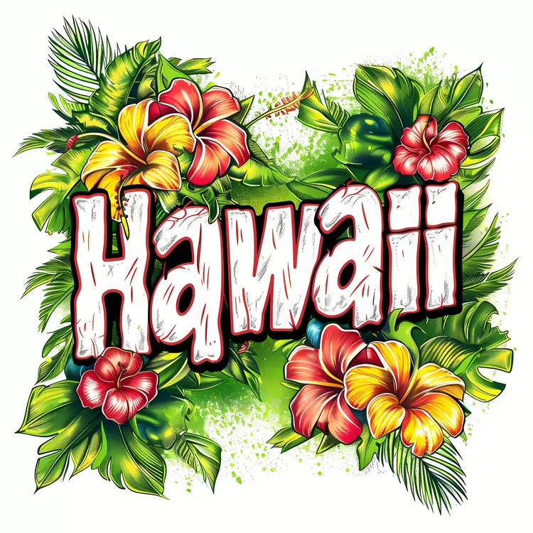 Island Flower Paradise Sunset Floral