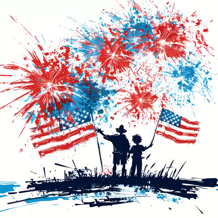 flag independence day red and blue 4th Of July