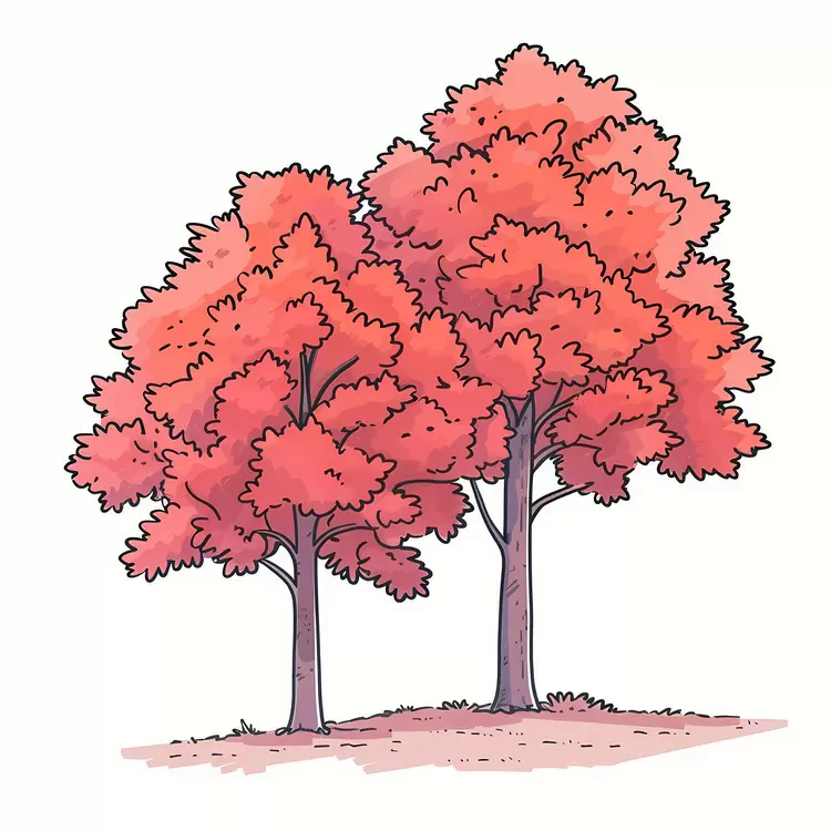 autumn leaves colorful red pink deciduous