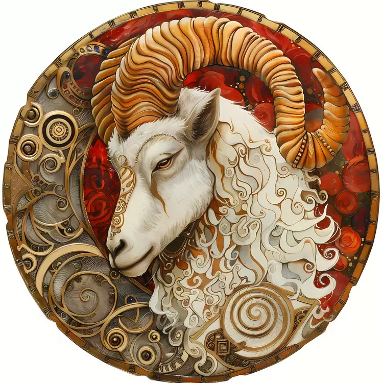 orange art white clock red