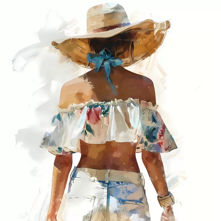 Woman Female portrait Tshirt Beach style Summer