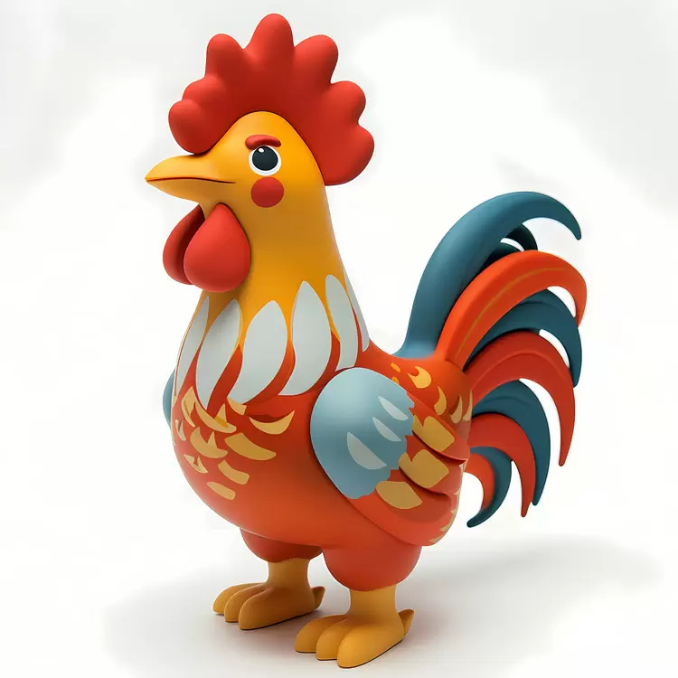 feathered eyes yellow blue chicken
