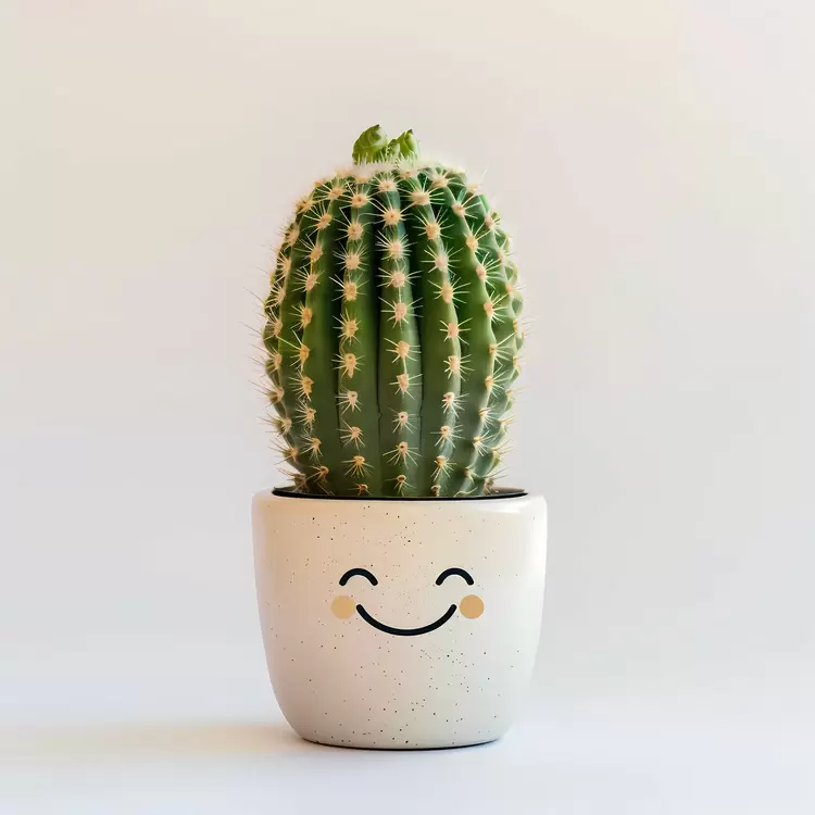 Laughing White pot Potted plant ment emoji