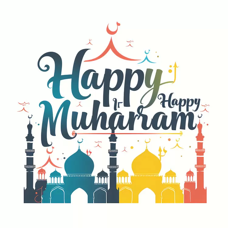 Religious architecture mosque Islamic design Miniature painting Happy Muharram