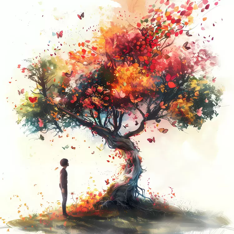 leafy vibrant colors tree autumn Making Life Beautiful Day
