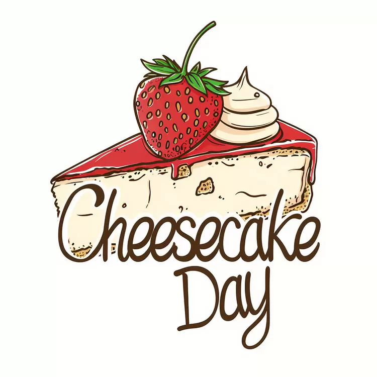 Chocolate Delicious Decorated with cream and sugar Cheesecake Day Strawberry