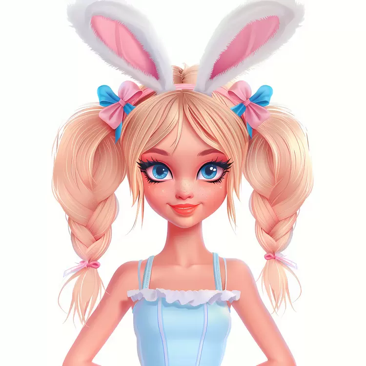 funny easter outfit childish girl bunny costume