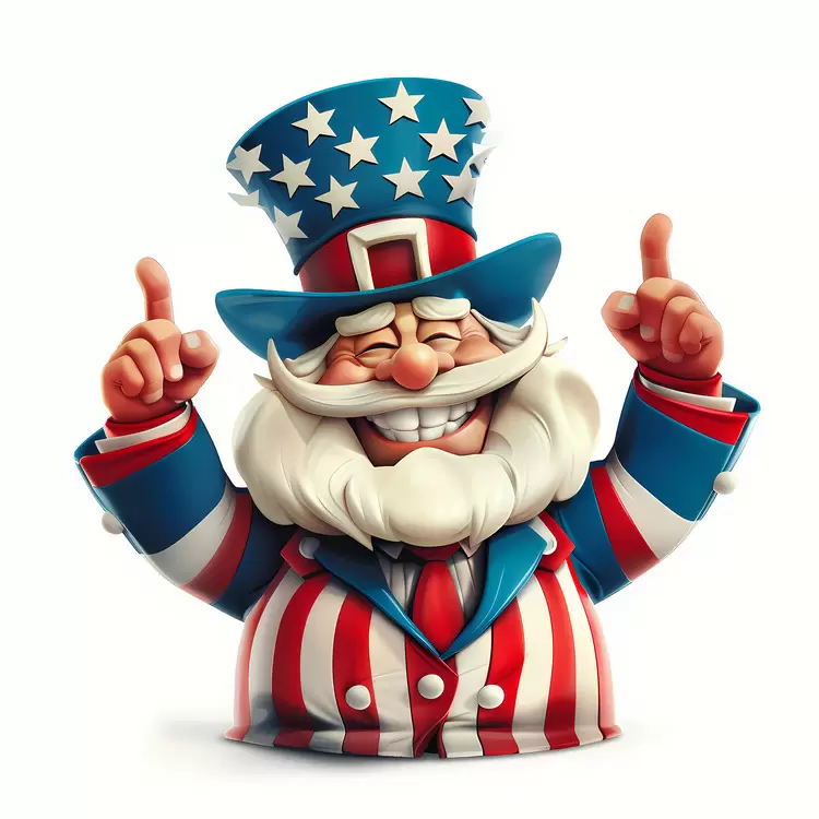 Uncle Sam holiday patriotic national day vector art