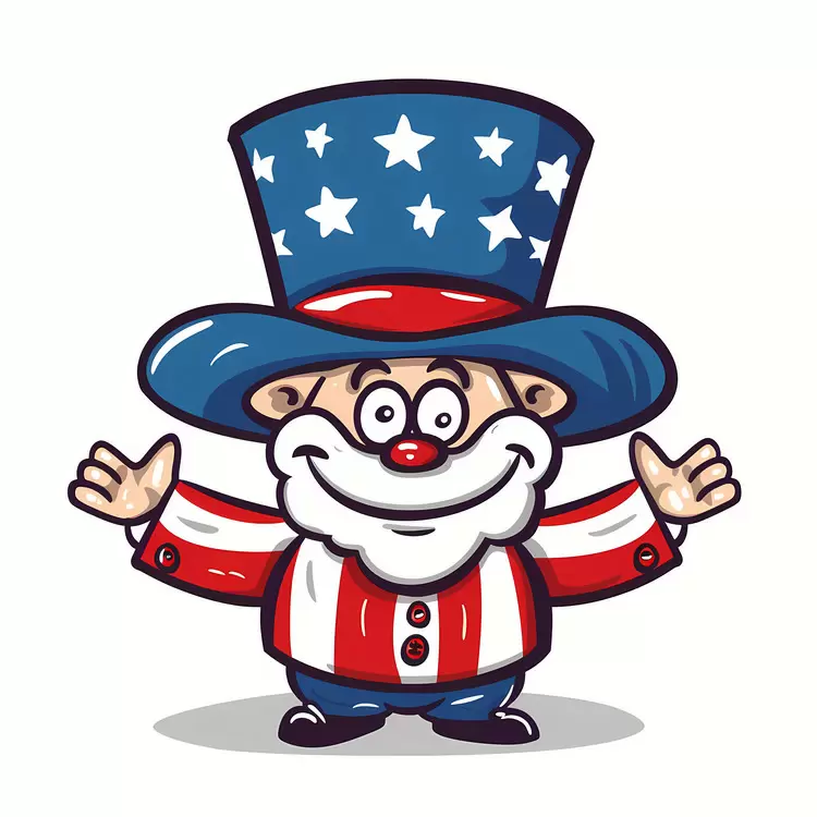 cartoon character design american flag mascot