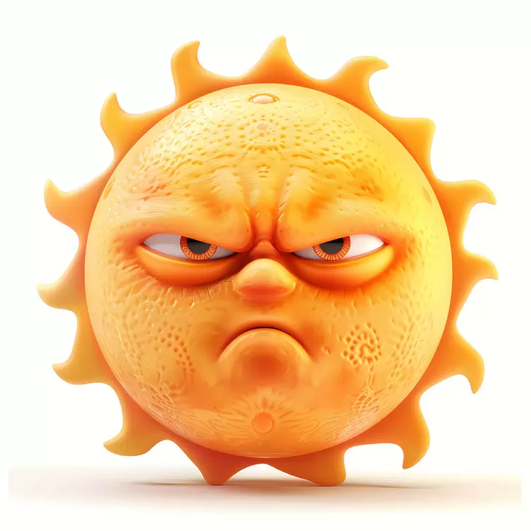 fuming sun mad sun sad sun emoji angry sun