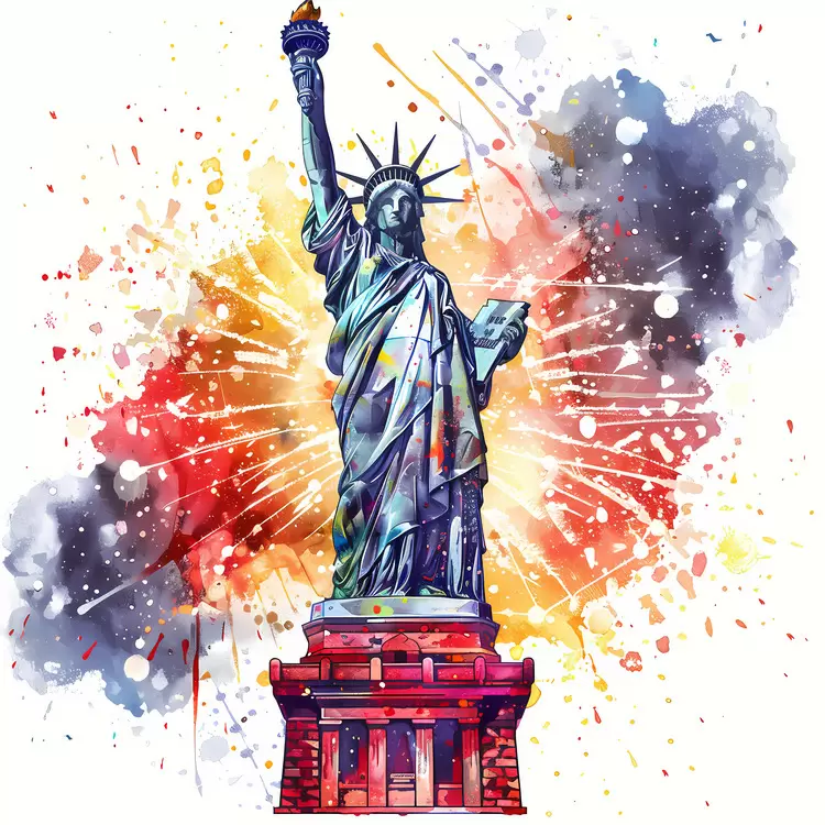 Fireworks Painting Splashes Inspiration 4th Of July