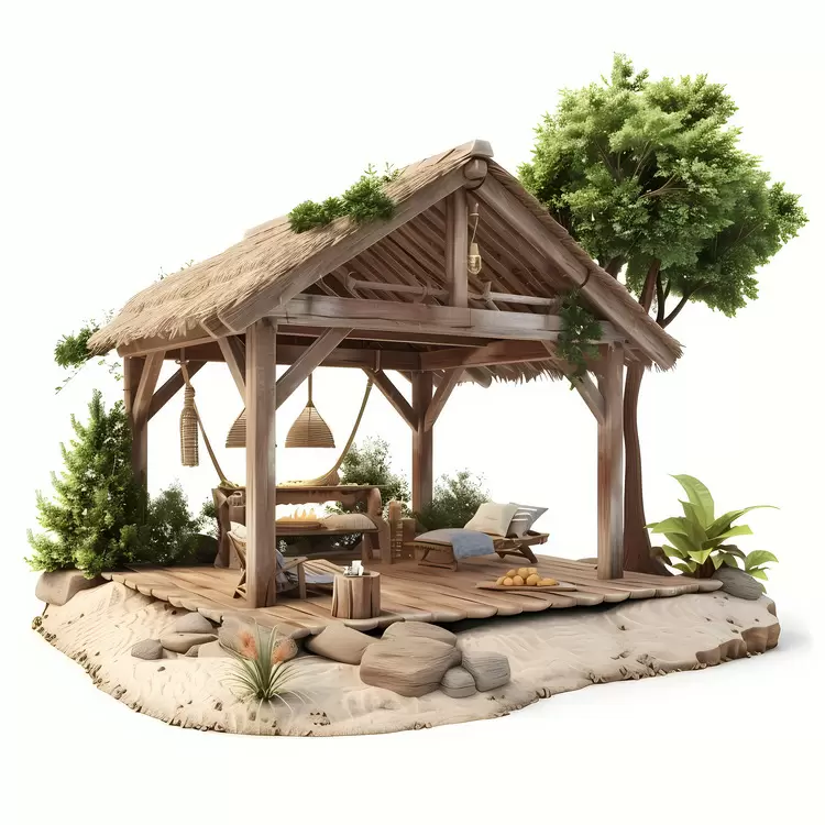 Tranquility Chairs Summer Vacation Wooden Sunscreen