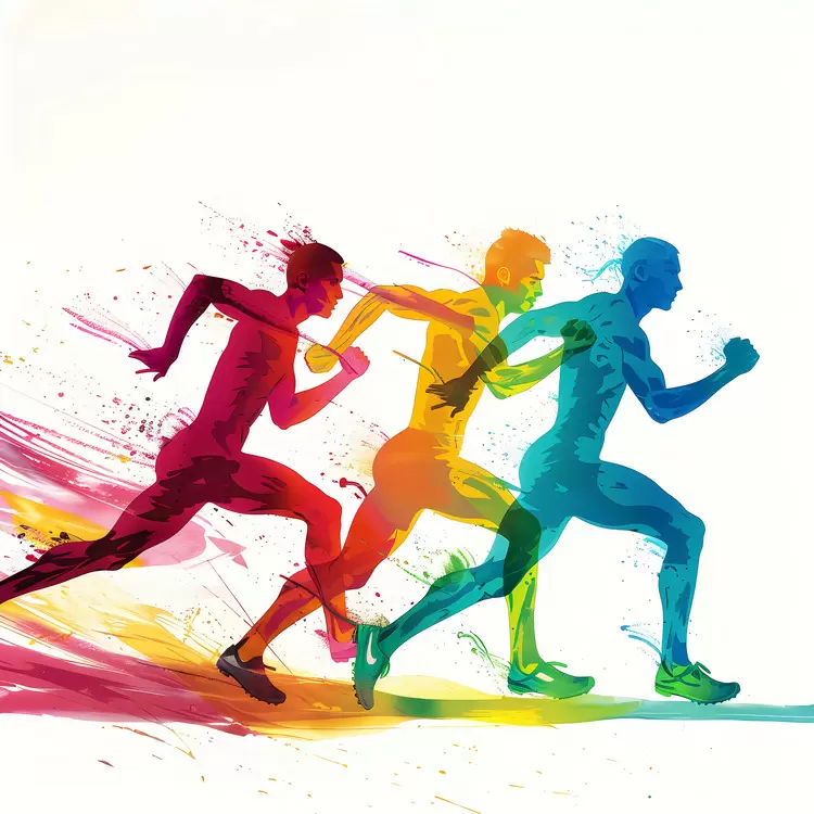 Colorful Motivation Olympic Active Running