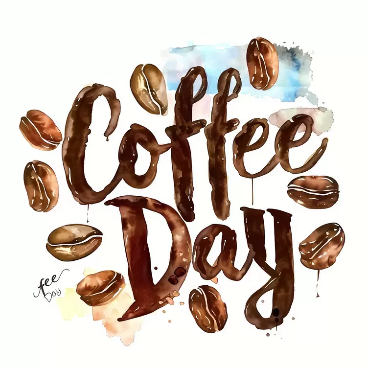 day coffee beans painting art watercolor