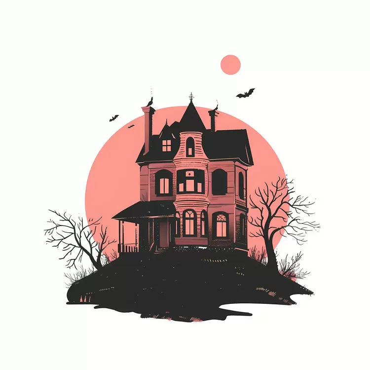 Spooky Scary Ghost Haunted House Halloween