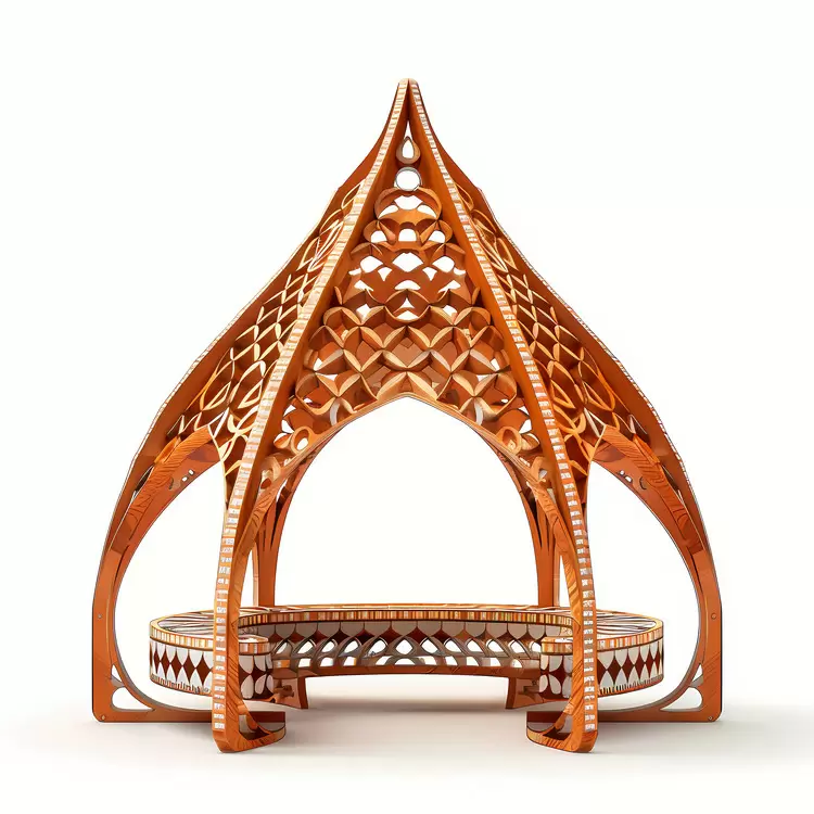 lattice design artistic elements summer house intricate carvings wooden structure