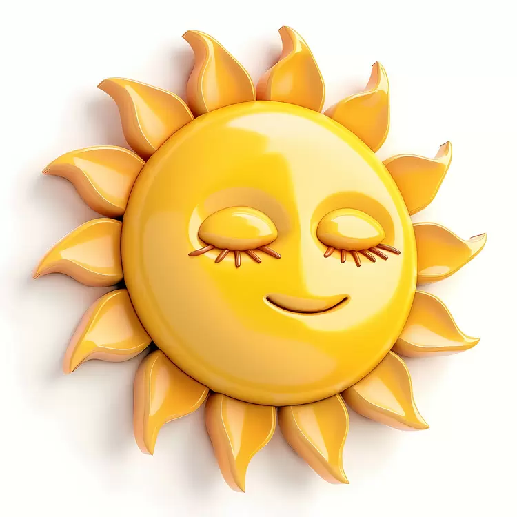 smiley face simple design round shiny yellow