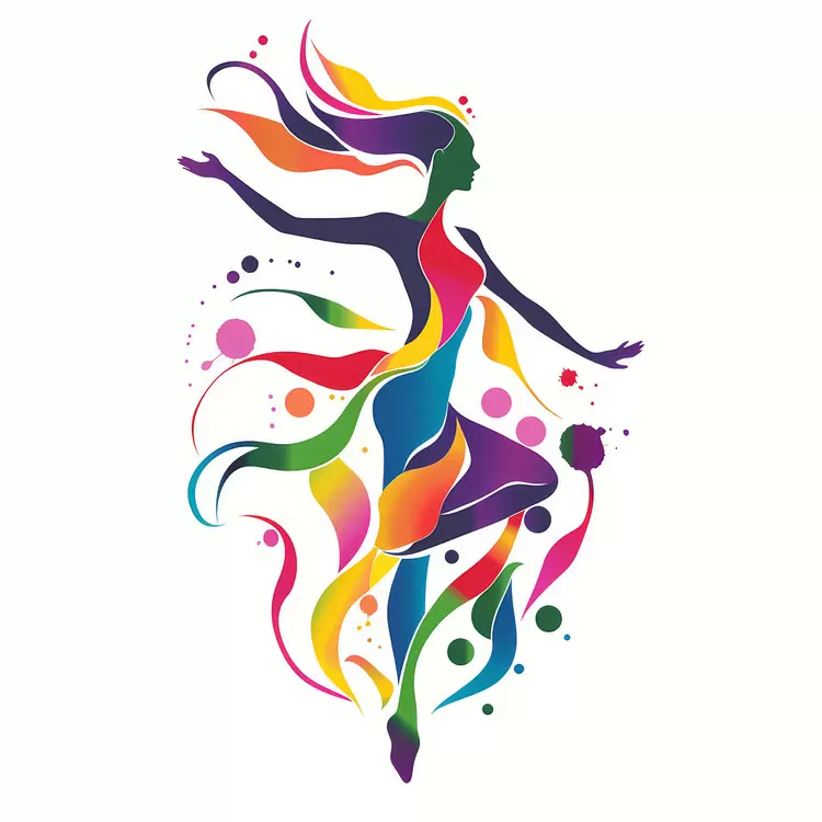 abstract art beauty joyful female figure
