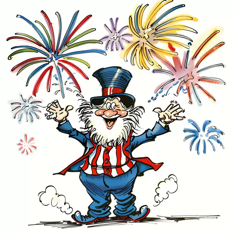 patriotic celebration red white and blue Uncle Sam patriotism