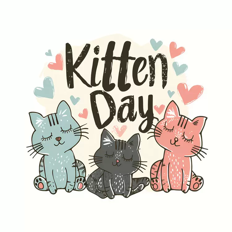 Delightful Happy Cuddly Kitten Day Cute