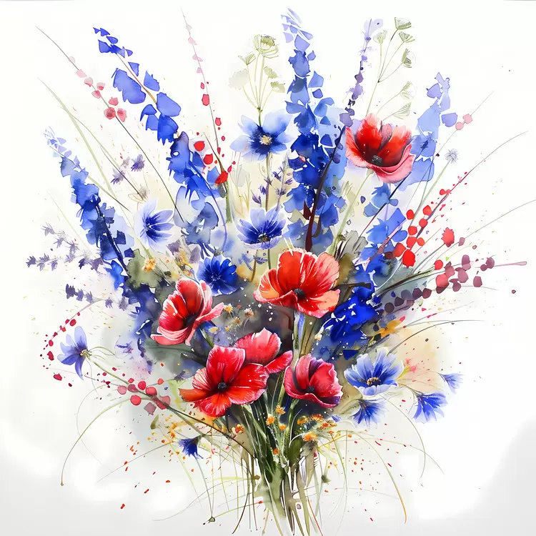 Artistic Nature Flowers Bold Bouquet