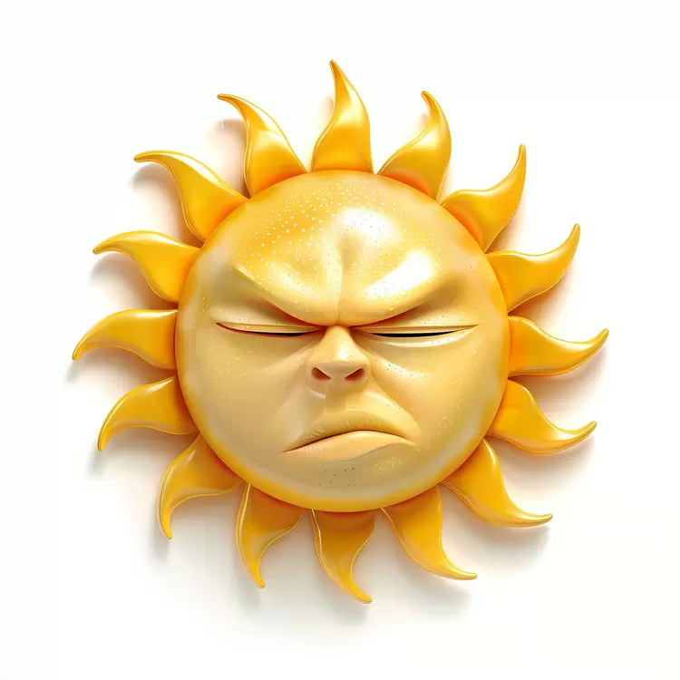 emoji face sad expression sun