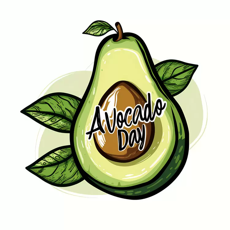vector illustration of a fruit n avocado Avocado Day vector graphics of a fruit avocado graphic