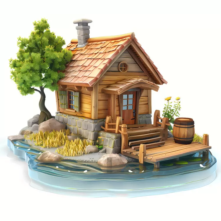 small island paradise house wooden