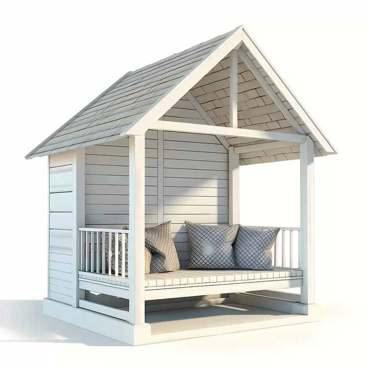 pavilion porch sheltered wooden shaded