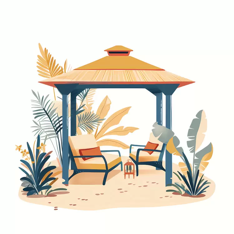 patio furniture relaxing space tropical ambiance pavilion summer house