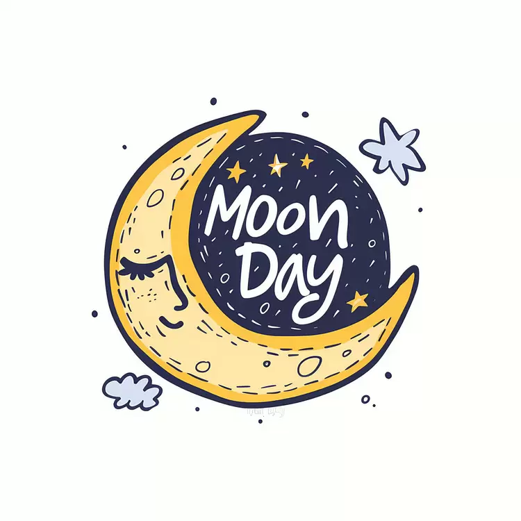 Moon Day Starry Sky Luna Night Galactic Night Sleepy Moon
