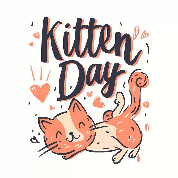 Happy cat Cuddly kitten Cartoon cat Playful kitten Adorable kitten