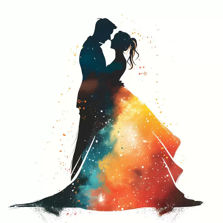 gown wedding Bride and Groom Silhouette Img