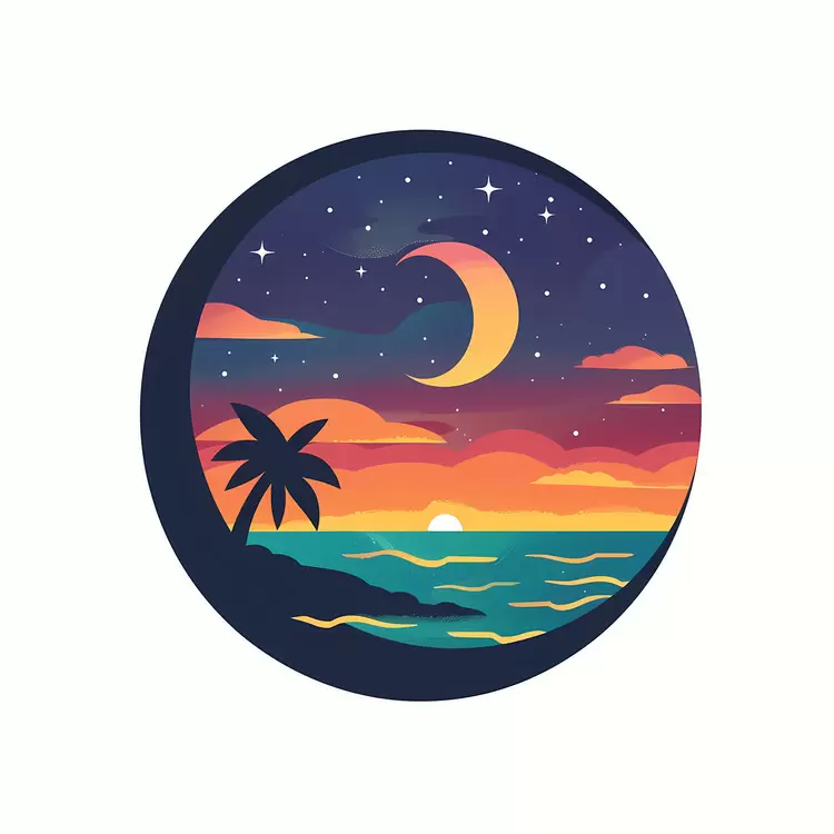 ocean moonlight summer night sky
