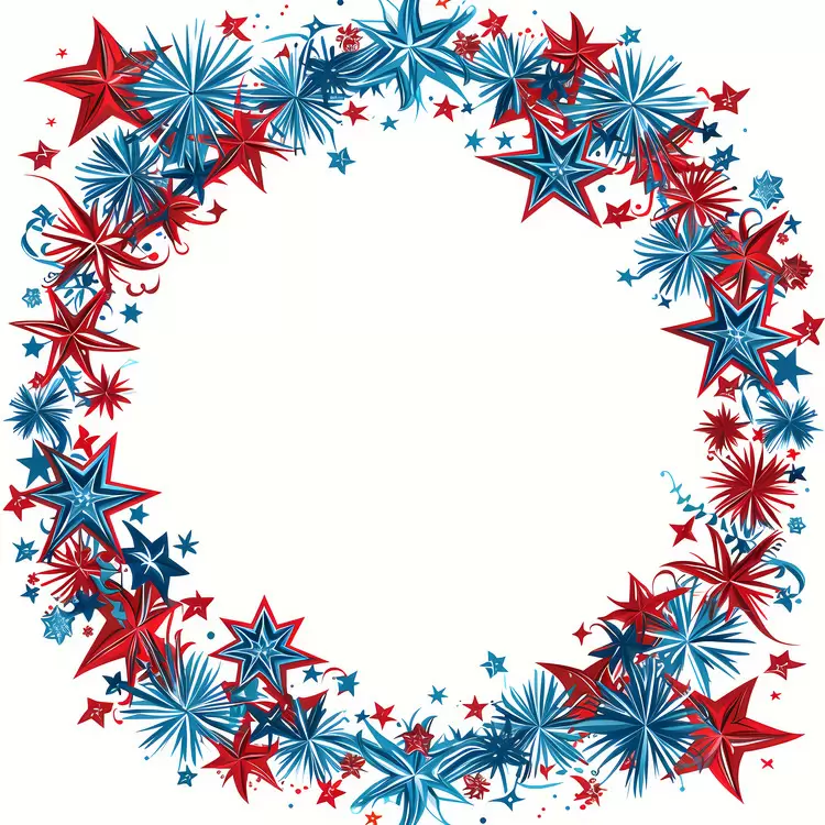 Patriotic Americana Stars and Stripes Fireworks Red White Blue