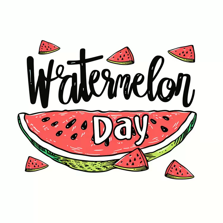 Water melon summer Slice of watermelon Black and white