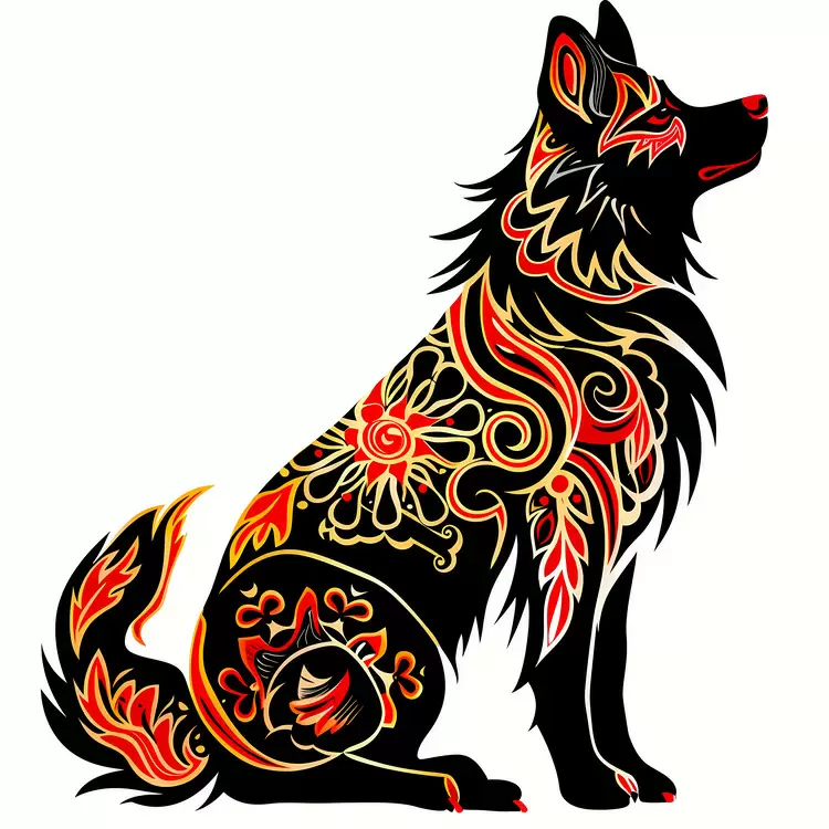 eye catching symbolic intricate vivid flowing lines