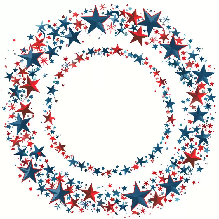 celebratory starry festive decorative wreath