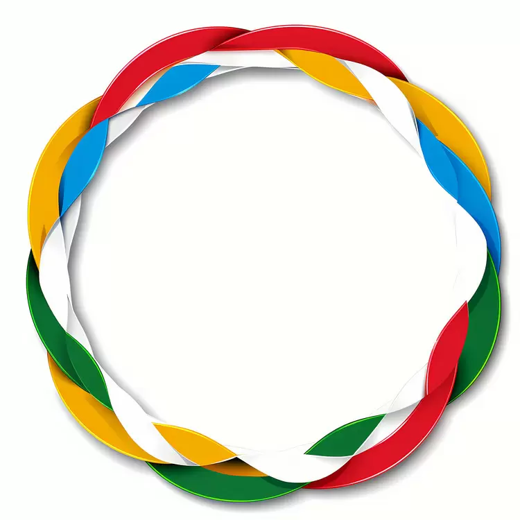 Twist Olympic Woven Colorful White