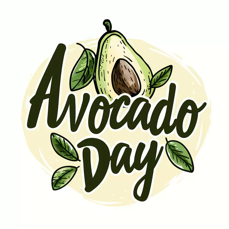 fruit healthy Avocado Day It appears to be a print or illustration easy to make