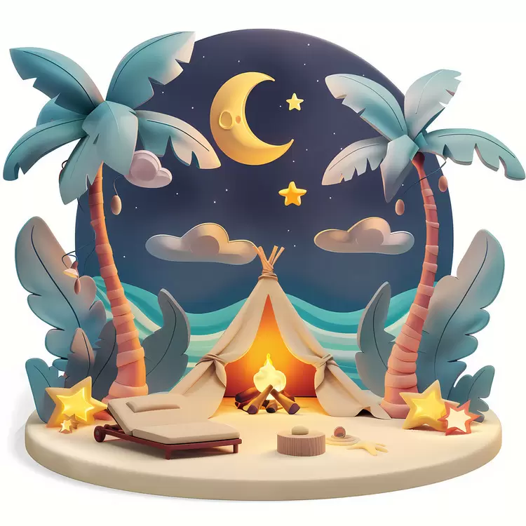 sands tents night sky lamps summer night